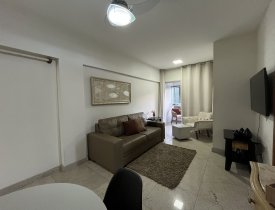 APARTAMENTO MOBILIADO, NA 2ª QUADRA DO MAR DE CAMBURI, COM 2 QUARTOS, VARANDA E GARAGEM 